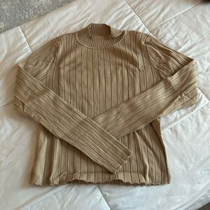 Ribbed Forever 21 Tan Women's Top